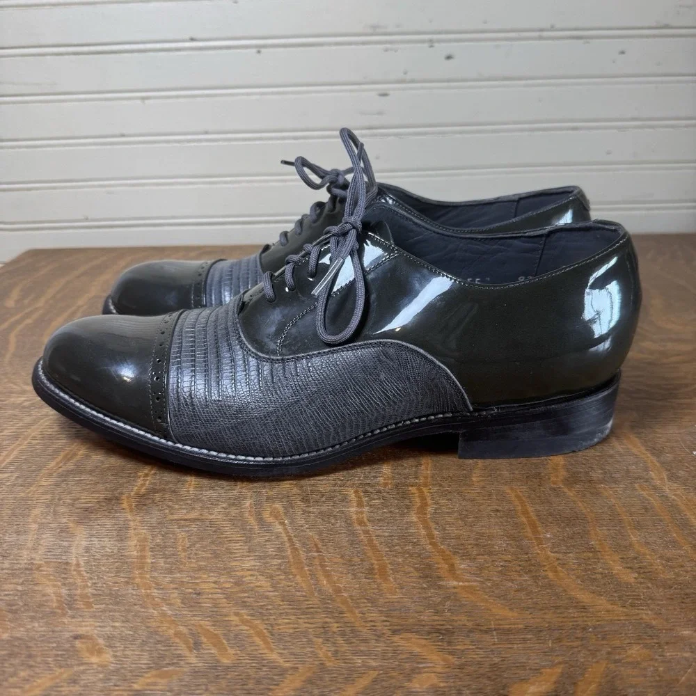 Stacy Baldwin Men's Black Cap Toe Oxford Dress Shoes US 9 EE